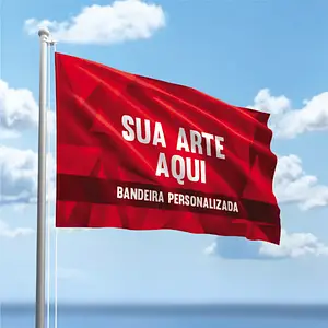 BANDEIRA ULTRA-HD Tecido TecnoSport 100% Poliéster 1.50m x 1.0m 4x0 Cor Impressão Sublimática HD EPSON Impressão Única Face 