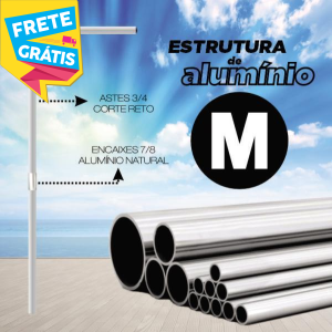 Haste (M) Wind Full Estrutura desmontável 2.70m x 0.65m Cor Natural Tubos de Alumínio 3/4 Embalagem FRETE GRÁTIS NAS COMPRAS ACIMA DE 100,00, CONSULTE AS REGIÕES.