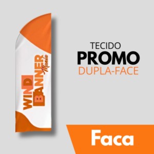 TECIDO PROMOCIONAL FACA Tecido 100% Poliéster 1.95M X 0.65M Dupla-Face | Impressão Sublimática Costura Externa Interlock Linha branca 