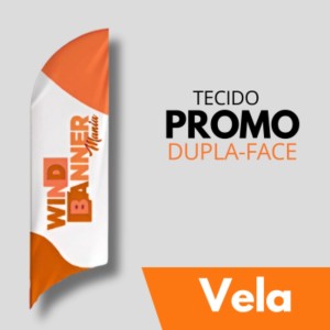 TECIDO PROMOCIONAL VELA Tecido 100% Poliéster 1.95M X 0.65M Dupla-Face | Impressão Sublimática Costura Externa Interlock Linha branca 