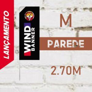 WIND BANNER FULL PAREDE (M) Completo com Hastes e Suporte de Aço 2.70m x 0.65m Dupla-Face 4 x 4 RETANGULAR Embalagem / Estrutura de Alumínio Desmontável FRETE GRÁTIS NAS COMPRAS ACIMA DE 100,00, CONSULTE AS REGIÕES.